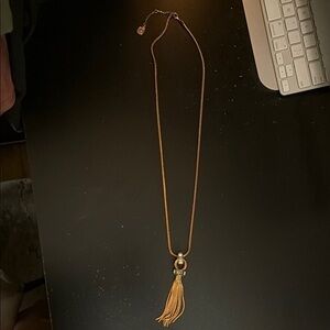 Vince Camuto Elegant Rose Gold Tassel Necklace